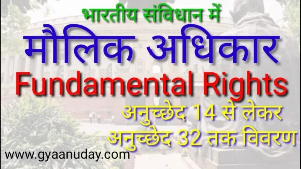 Read more about the article संविधान में मौलिक अधिकार